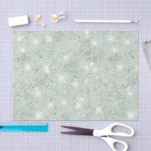 Mint Green Faux Glitter Birthday Tissue Paper