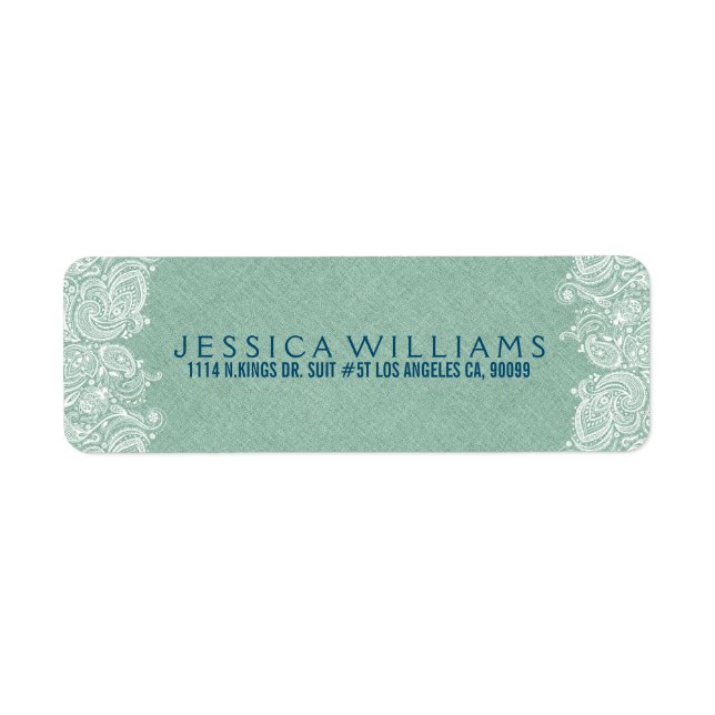 Mint-Green Faux Line White Paisley Lace 2 (Front)