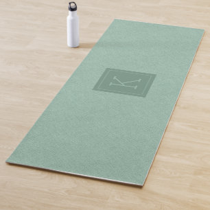Mint-green faux linen texture background yoga mat