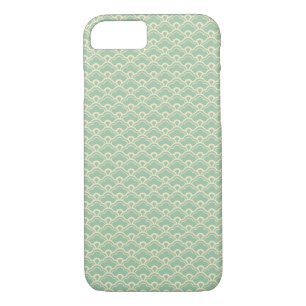 Mint green floral abstract girly art deco pattern iPhone 8/7 case