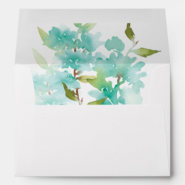 Mint Green Floral Envelope (Back (Bottom))
