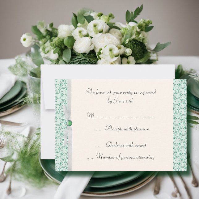 Mint Green Florentine RSVP (Creator Uploaded)