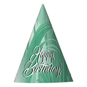 Mint Green Foliage Party Hat