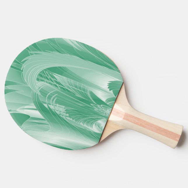 Mint Green Foliage Ping Pong Paddle (Side)