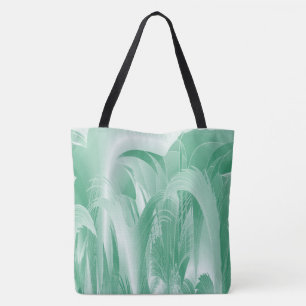 Mint Green Foliage Tote Bag
