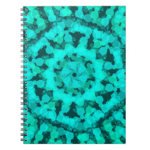 Mint green geometric design notebook