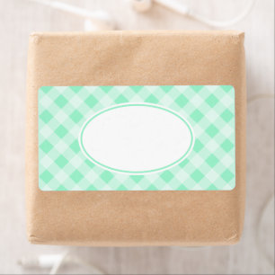 Mint Green Gingham Labels
