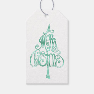 Mint Green Glam Christmas Gift Tags