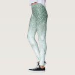 Mint Green Glam Glitter Sparkle Ombre Marble Leggings<br><div class="desc">This design may be personalised by choosing the Edit Design option. You may also transfer onto other items. Contact me at colorflowcreations@gmail.com or use the chat option at the top of the page if you wish to have this design on another product or need assistance with this design. Glitter look...</div>