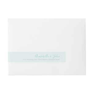 Mint Green Grey Floral Wraparound Label