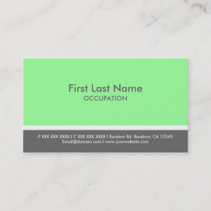 Mint green grey stripe custom business cards