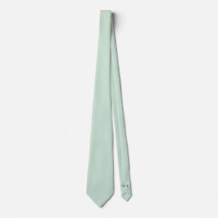 Mint Green Groom and Groomsmen Initials Wedding Tie