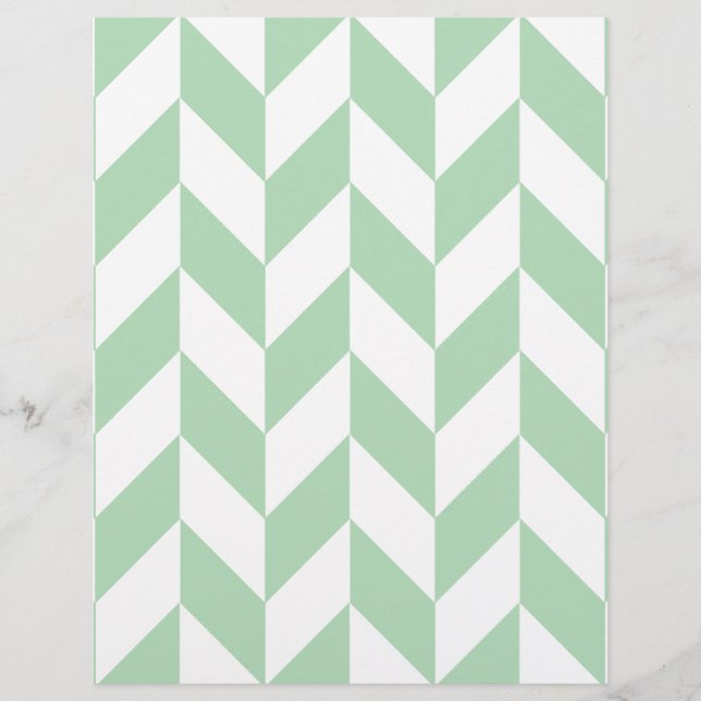 Mint Green Herringbone Pattern (Front)