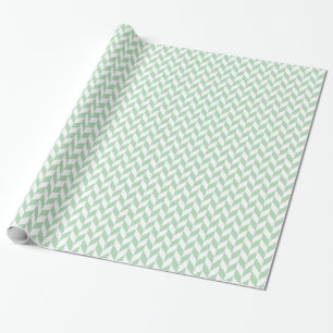 Mint Green Herringbone Wrapping Paper