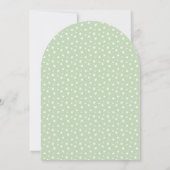 Mint Green Hot Air Balloon Arch Baby Shower Invitation (Back)