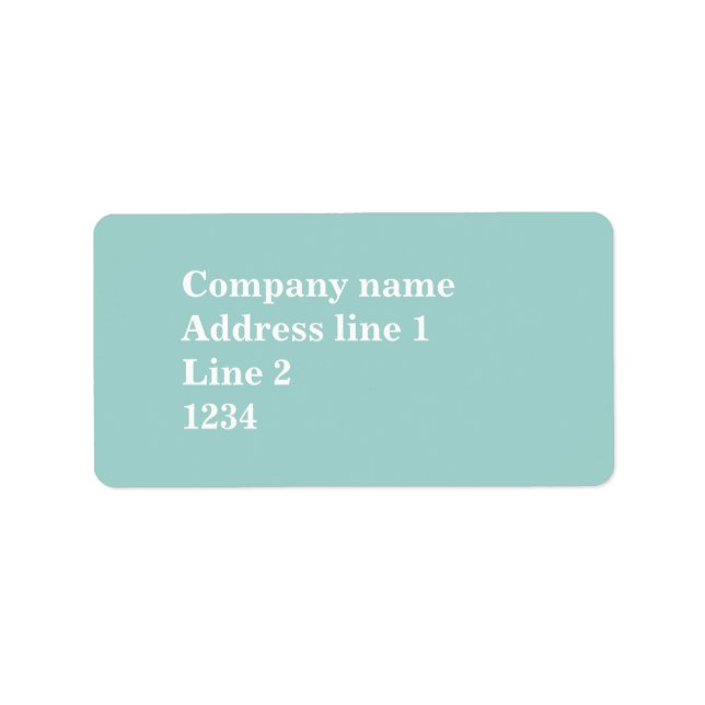 Mint green label (Front)