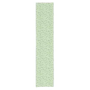 Mint Green Leafy Design Short Table Runner