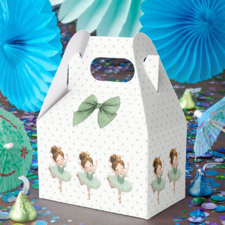 Mint Green Little Princess Ball Favour Box
