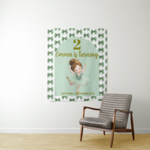 Mint Green Little Princess Ball Tapestry