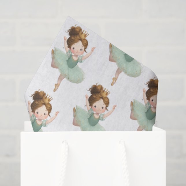 Mint Green Little Princess Ball  Tissue Paper (Gift Bag)