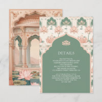 Mint Green Lotus Garden Indian Wedding Details