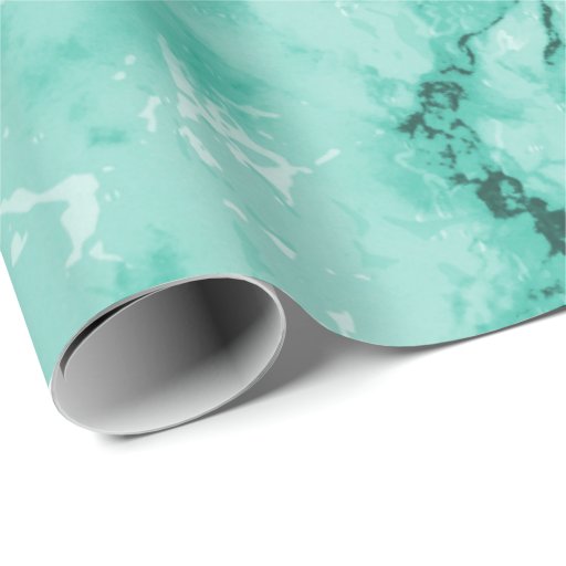 Image of Mint Green Marble Texture Design Wrapping Paper