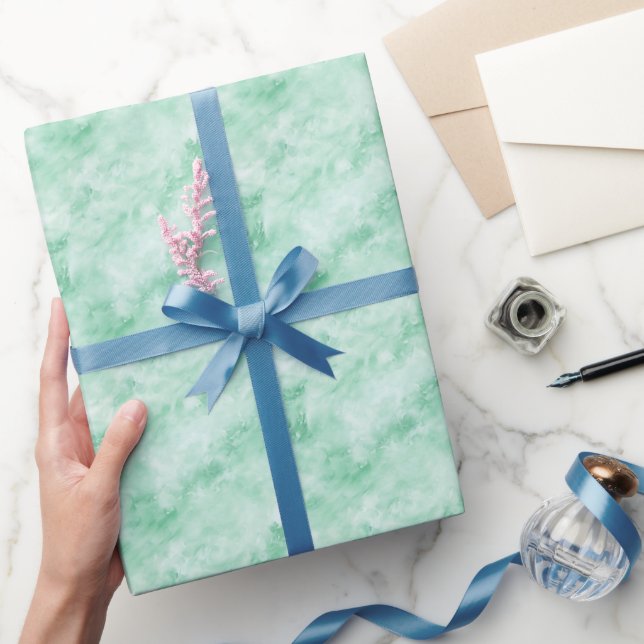 Mint Green Marble  Wrapping Paper (Gifting)