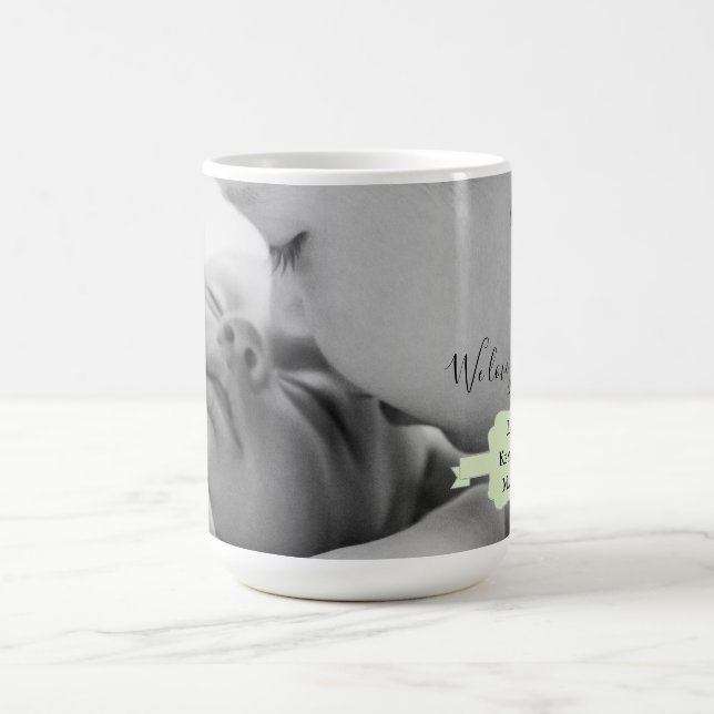 Mint Green Minimalist Photo Mother's Day Coffee Mu Coffee Mug (Center)