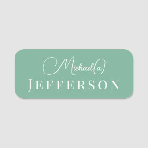 Mint Green Minimalist Professional Tag