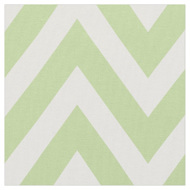 Mint Green Modern Chevron Large Scale Fabric (Close Up)