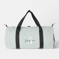 Mint Green Modern Minimalist Monogrammed