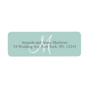Mint Green Monogram for Weddings