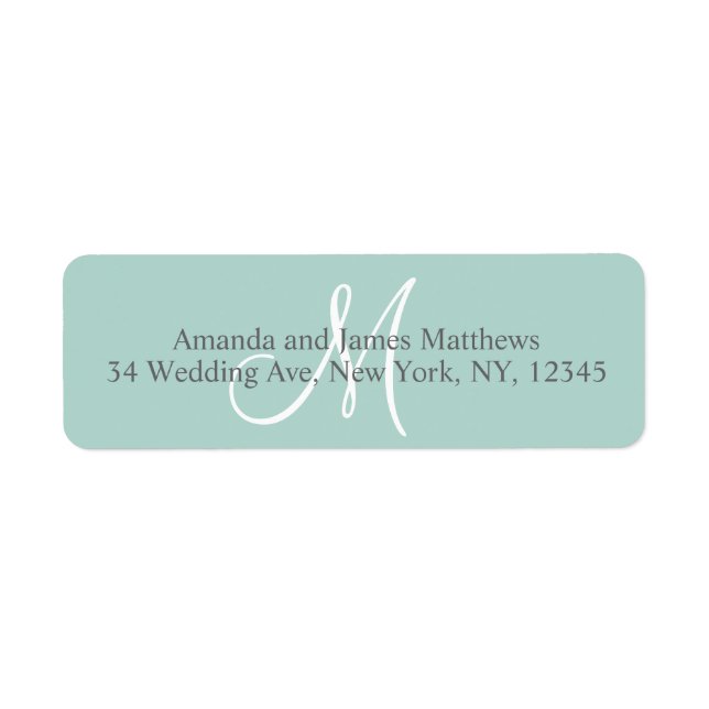 Mint Green Monogram for Weddings (Front)