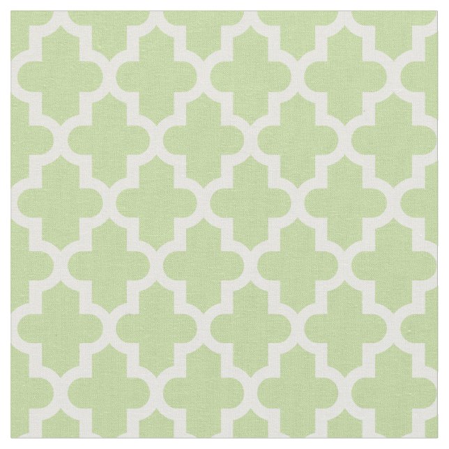 Mint Green Moroccan Print Fabric (Close Up)
