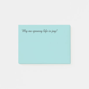 Mint green. My nu-groovy life is a joy! Post-it Notes