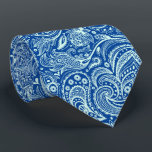 Mint-green paisley blue background tie<br><div class="desc">The elegant light mint-green vintage floral paisley pattern on a blue tones background.</div>