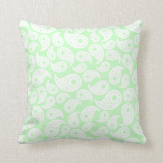 Mint Green Paisley. Cushion