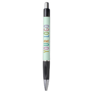 Mint Green Pen with Black Ink Custom Logo Branded