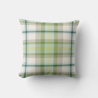 Mint Green Plaid Pillow