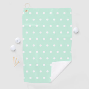 Mint Green Polka Dot Golf Towel