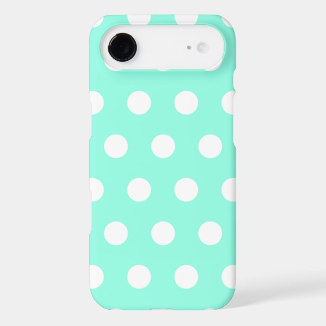 Mint Green Polka Dot iPhone 4 Case (Back)