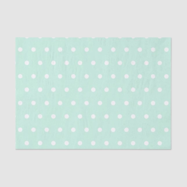 Mint Green Polka Dot Tissue Paper (Front)