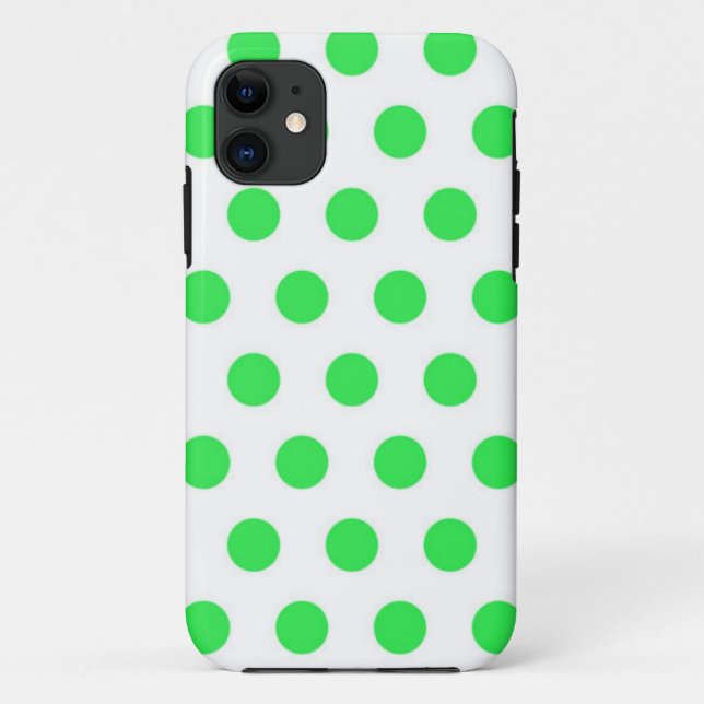 Mint Green Polka Dots Case-Mate iPhone Case (Back)