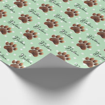 Mint Green Polka Dots, Personalised Paws