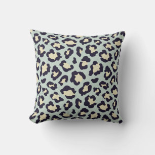 Mint green print cushion