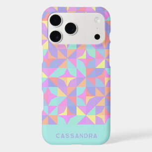 Mint Green Purple Blue Pink Midcentury Pattern
