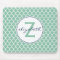 Mint Green Quatrefoil Monogram