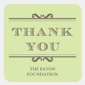 Mint green refine elegance thank you labels