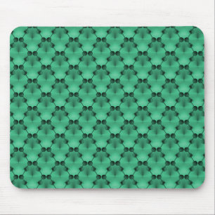 Mint Green Retro Funk Circles Mousepad