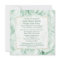 Mint Green Rose Floral Wedding Invitation